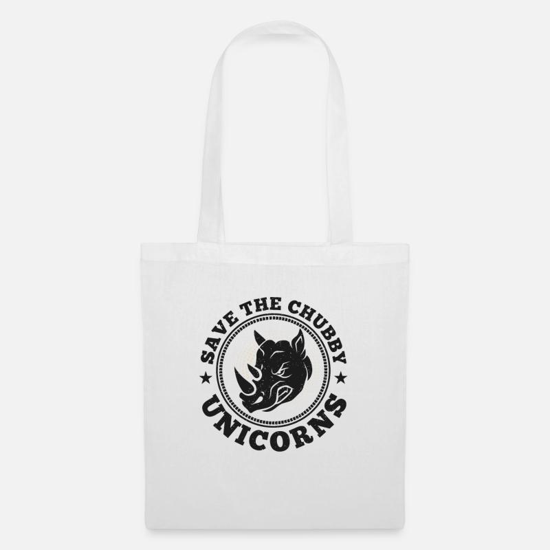 Save the chubby unicorns - Stoffbeutel - Weiß