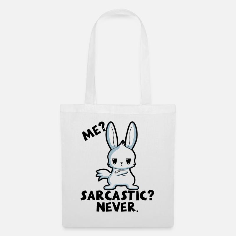 Sarkasmus, Hase, Ich, Geschenkidee, Nope, Humor - Stoffbeutel - Weiß