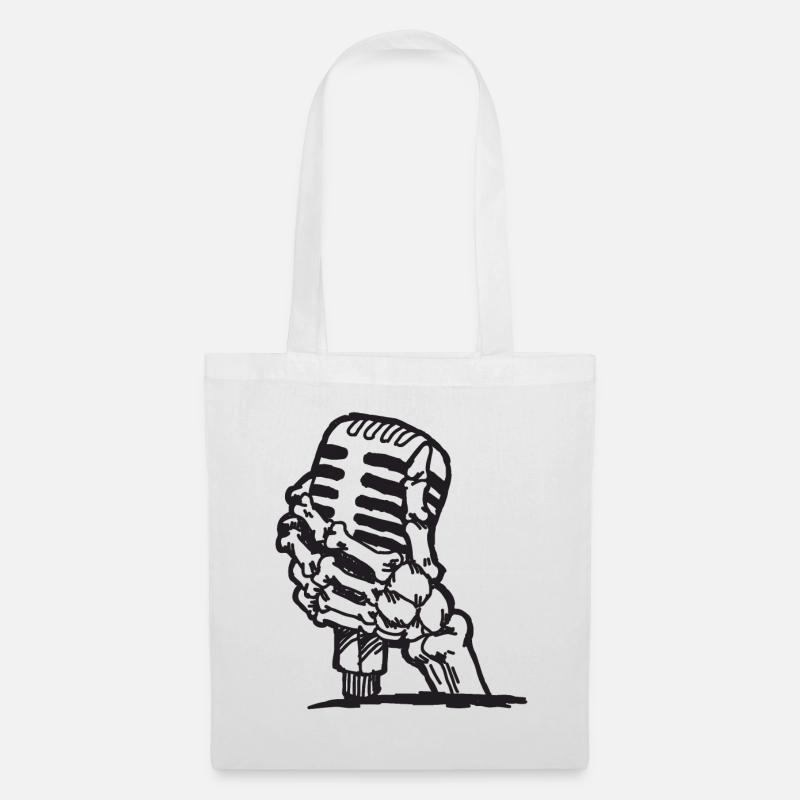 microphone - Tote Bag - white