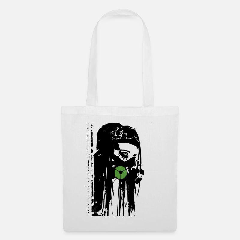 cyber goth punk gothic gasmaske cybergoth Geschenk - Stoffbeutel - Weiß