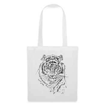 tigre - Sac en tissu - blanc - Devant