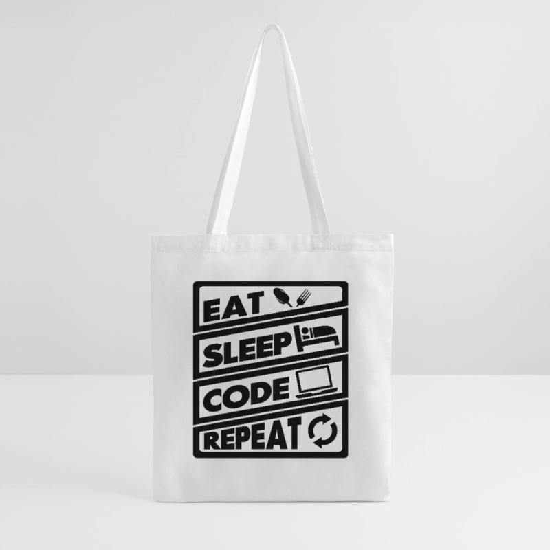 Eat Sleep Code Recurrence | encoder Tote Bag