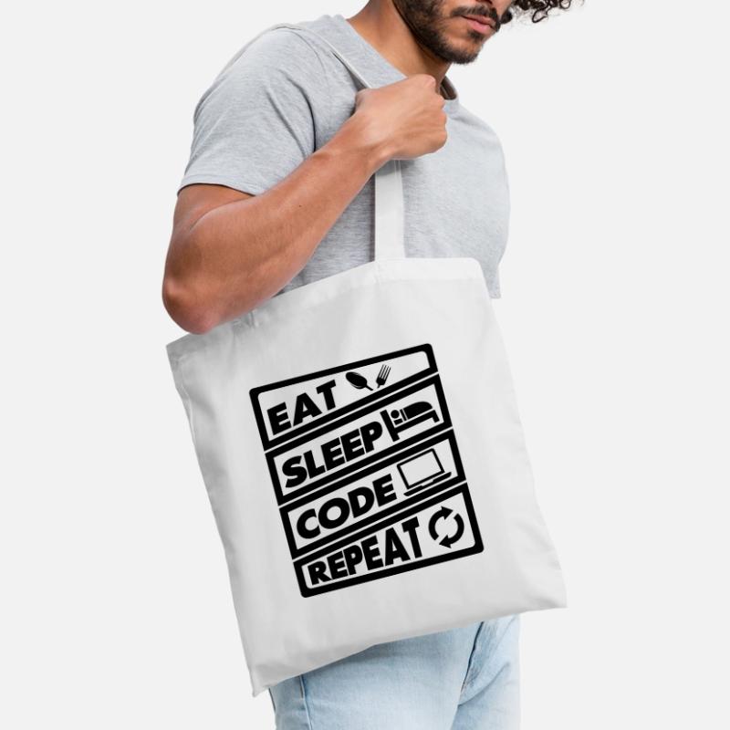 Eat Sleep Code Recurrence | encoder Tote Bag