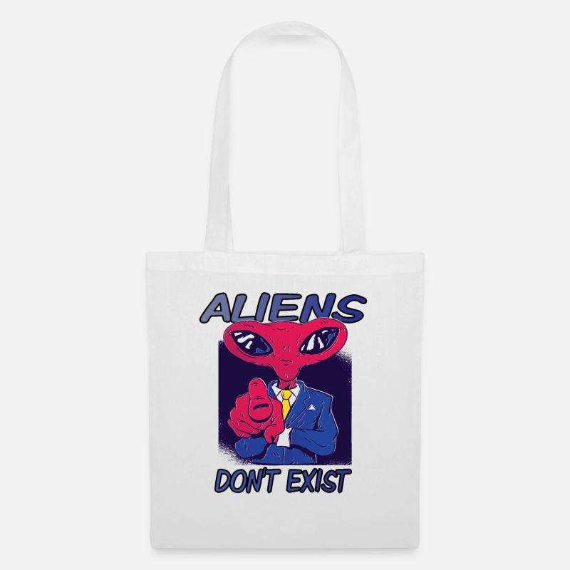 Aliens dont exist - Pop Art - Comic - Tote Bag - white