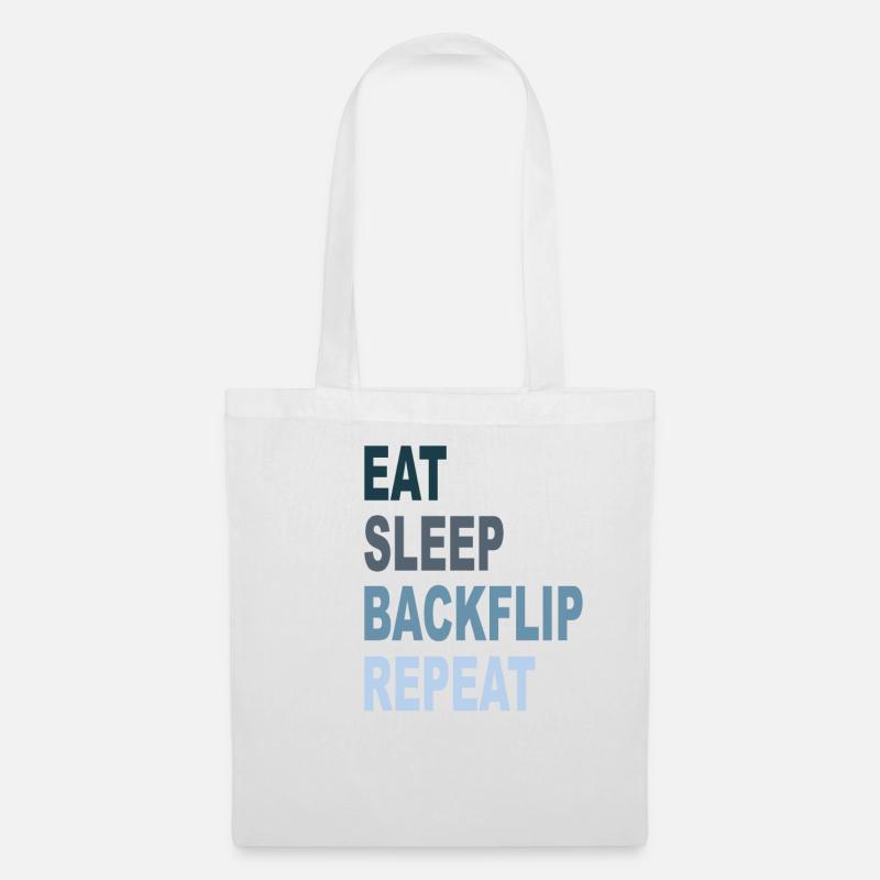BackFlip Eat Sleep - Stoffbeutel - Weiß