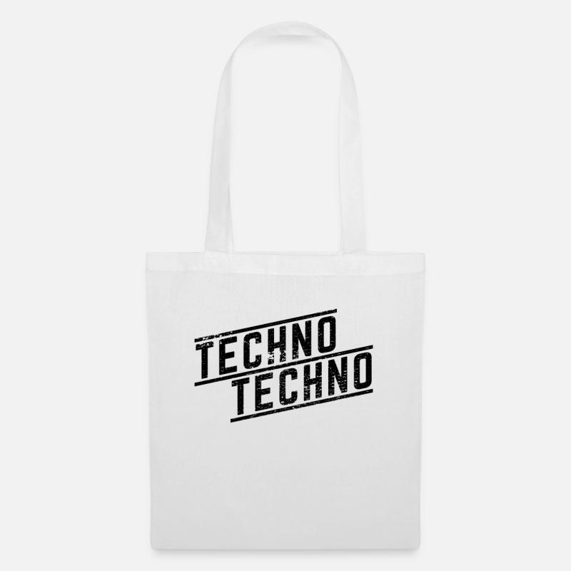 Techno Techno - Stoffbeutel - Weiß
