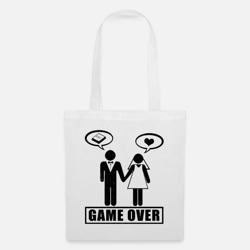 Game Over | Hochzeitsgeschenk Ehepaar ESC - Stoffbeutel - Weiß