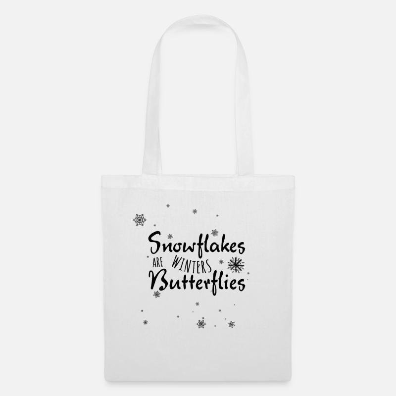Winter Schnee Spruch Shirt Geschenk - Stoffbeutel - Weiß