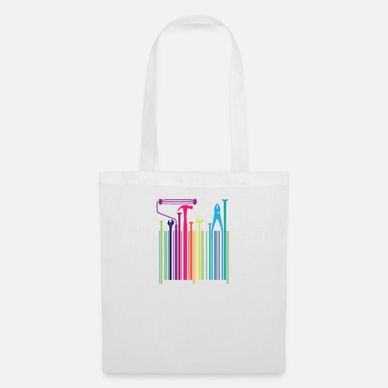 Outil de code à barres de travailleur drôle - Sac en tissu - blanc
