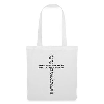 Dieu verset biblique cite christianisme croix Kruzefix - Sac en tissu - blanc - Devant