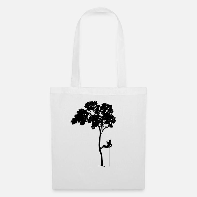 Tree climbing abseiling gift hobby profession - Tote Bag - white