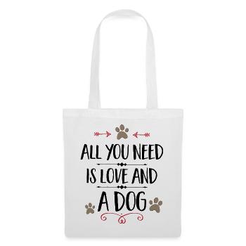 chien - Sac en tissu - blanc - Devant