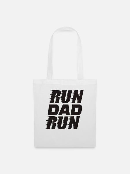 Marathon Laufen Rennen Papa Motivation Geschenk - Stoffbeutel - Weiß