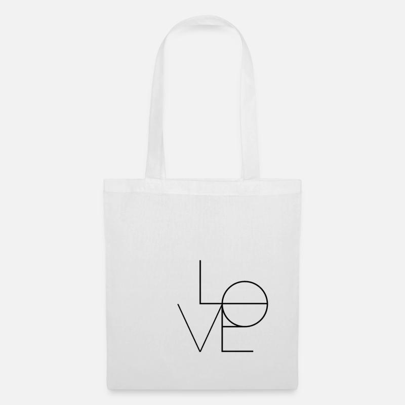 Love - Minimal Design - Stoffbeutel - Weiß