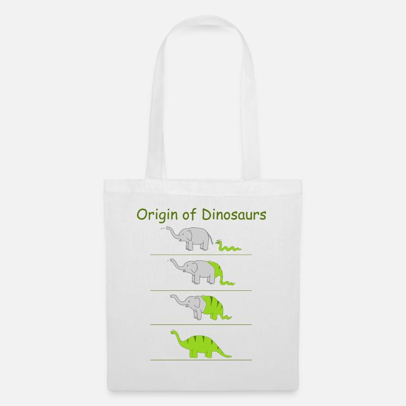 Ursprung der Dinosaurier Humor Geschenk - Stoffbeutel - Weiß