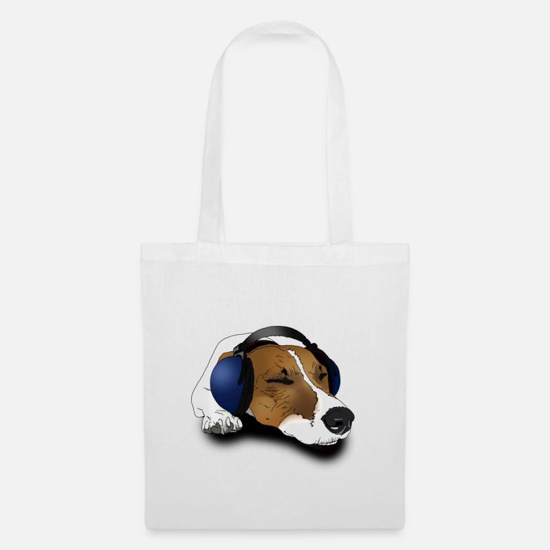 Cooler Jack Russel Geschenkidee für Hunde Freunde - Stoffbeutel - Weiß