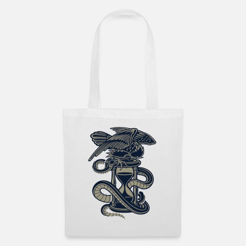 Hourglass, eagle, snake - Tote Bag - white