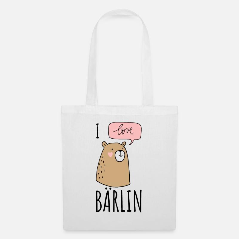 I LOVE BERLIN | Bärlin Bär - Stoffbeutel - Weiß