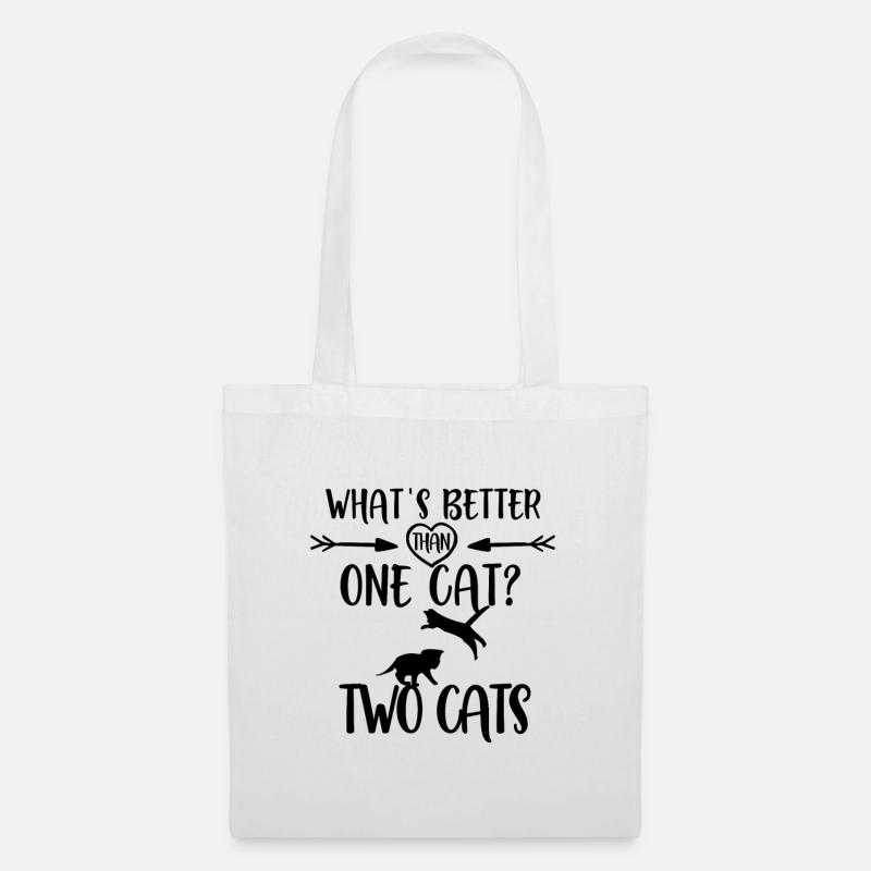 Katzen Spruch - Stoffbeutel - Weiß
