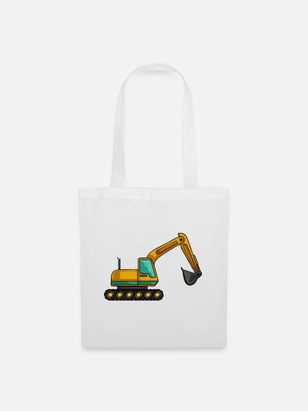Bagger Baggerfahrer Arbeiter Lustig Geschenk - Stoffbeutel - Weiß