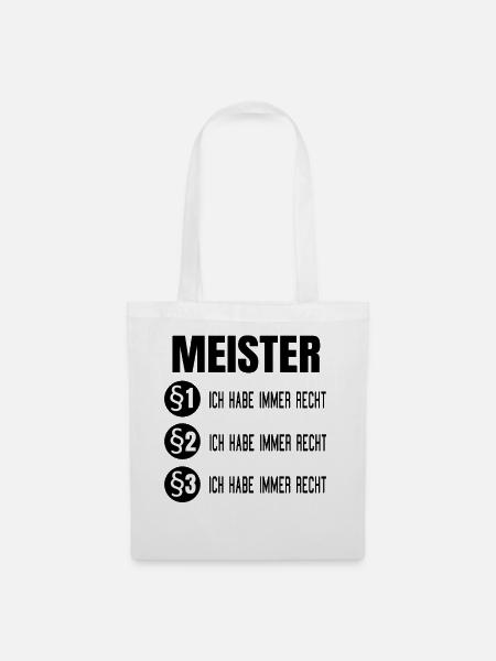 KFZ-Meister Industrie Werkstatt Herren Geschenk - Stoffbeutel - Weiß