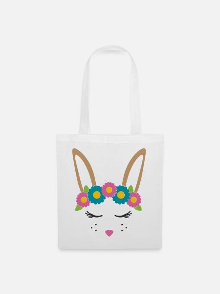 Osterhase - Stoffbeutel - Weiß