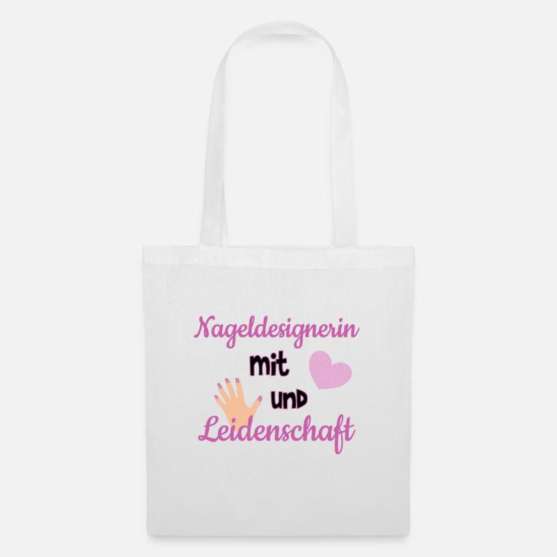 Nageldesign Nageldesigner Nageldesignerin Geschenk - Stoffbeutel - Weiß