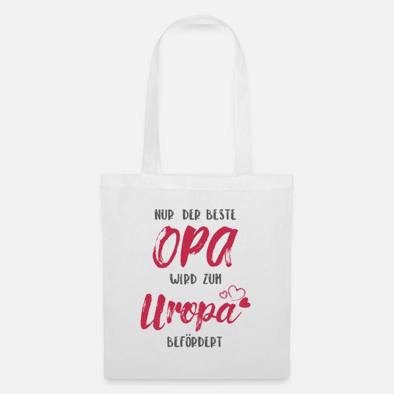 Nur der beste Opa wird zum Uropa befördert - Stoffbeutel - Weiß