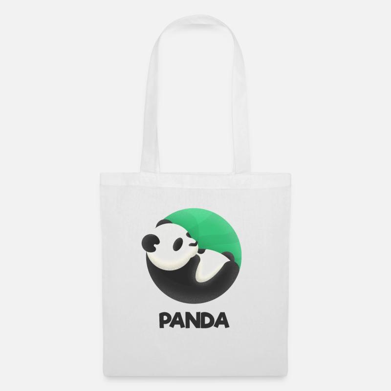 Panda - Stoffbeutel - Weiß