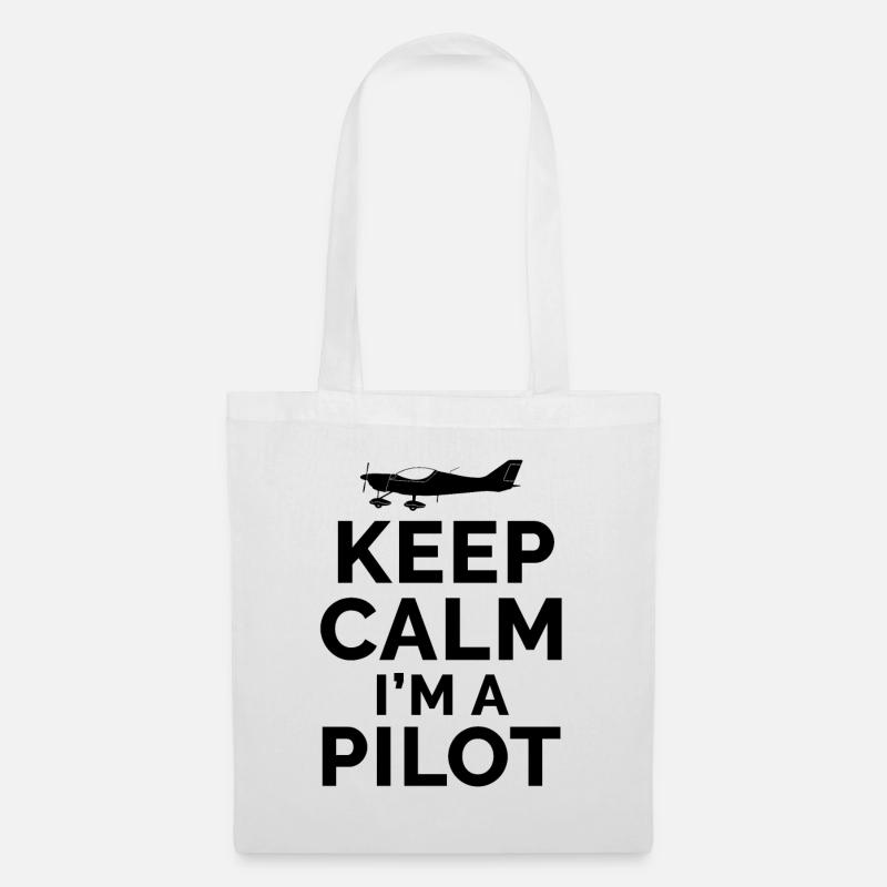 Pilot - Keep Calm I´m A Pilot - Stoffbeutel - Weiß