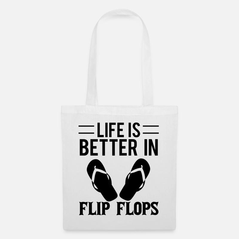 Flip flops - Tote Bag - white
