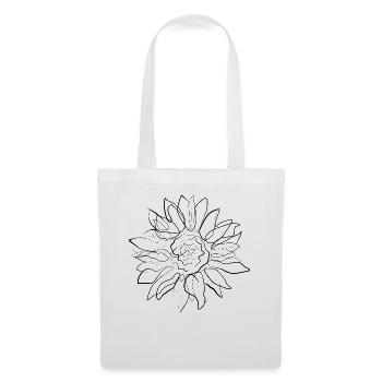 Sunflower Summer - one line drawing - Tote Bag - white - Front