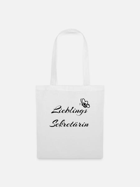 Lieblings Sekretärin Frauen Büro Damen Geschenk - Stoffbeutel - Weiß