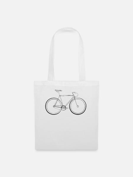 Rennrad Radsport - Stoffbeutel - Weiß