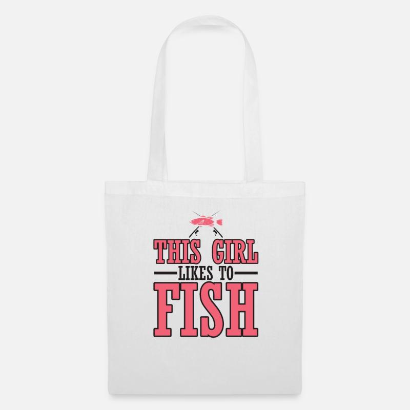 Angeln Fischen lustiger Spruch Geschenkidee - Stoffbeutel - Weiß