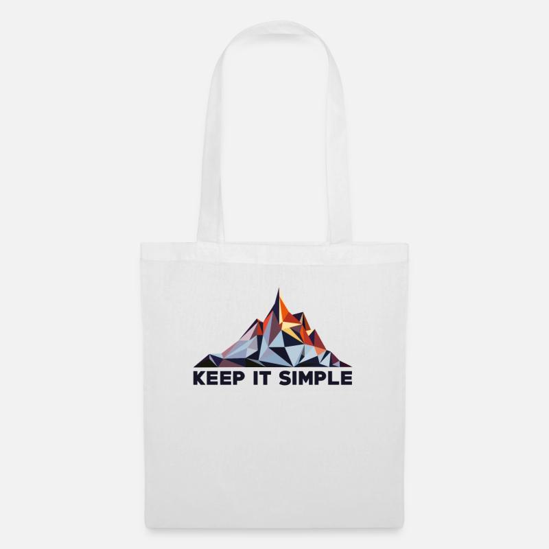 keep it simple mountain, climbing, hiking - Tote Bag - white