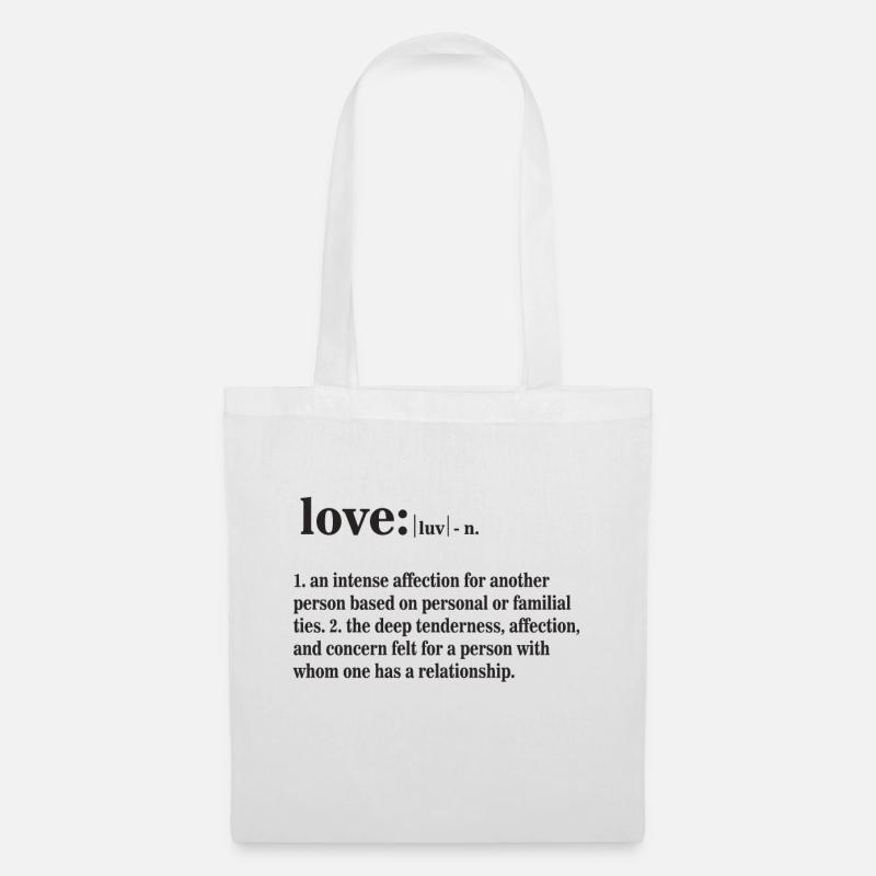 Liebe Definition - Stoffbeutel - Weiß