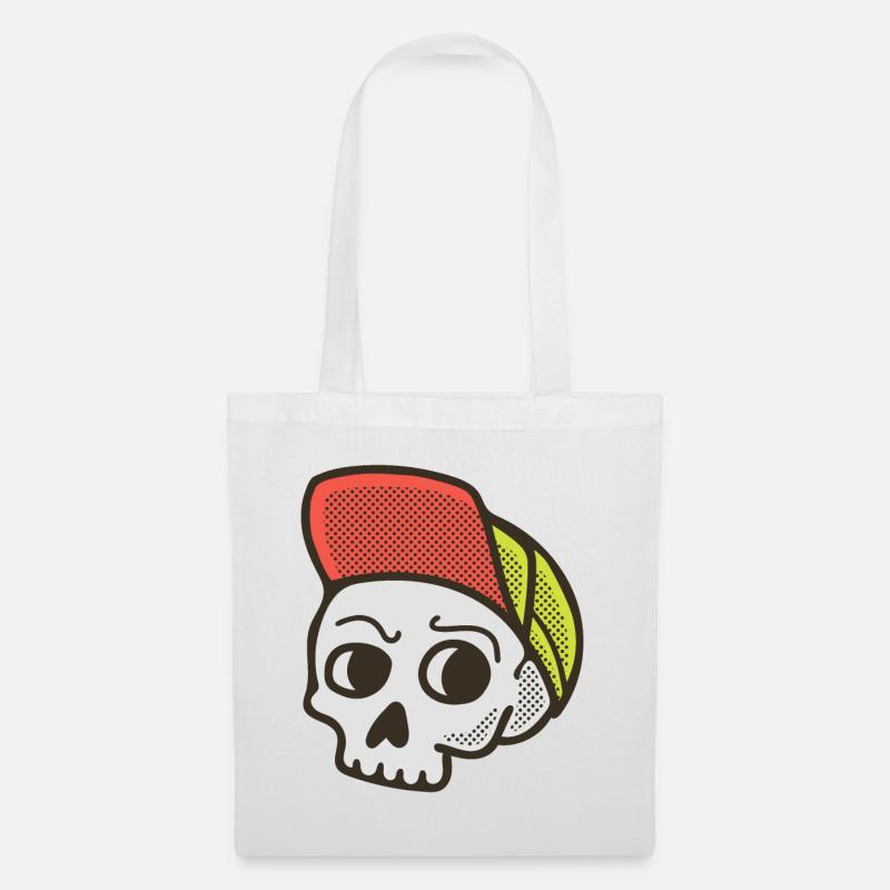 Skater Skull - Stoffbeutel - Weiß