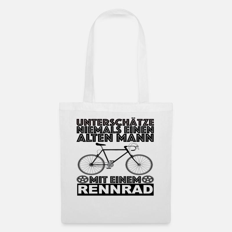 Rennrad - Stoffbeutel - Weiß