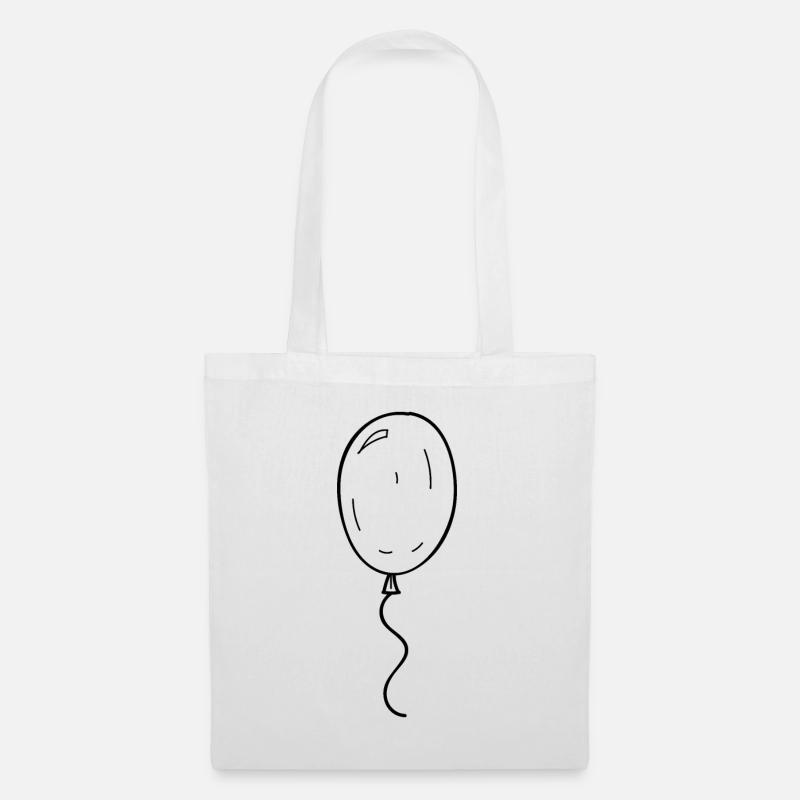 Luftballon Symbol Geburtstag Feier Party Geschenk - Stoffbeutel - Weiß