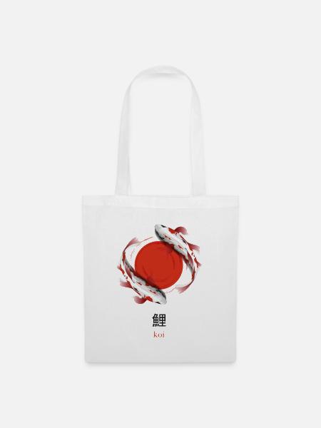 Koi Fisch Japan - Stoffbeutel - Weiß