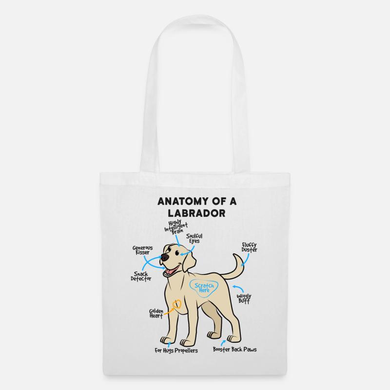 Anatomie Eines Labrador - Stoffbeutel - Weiß