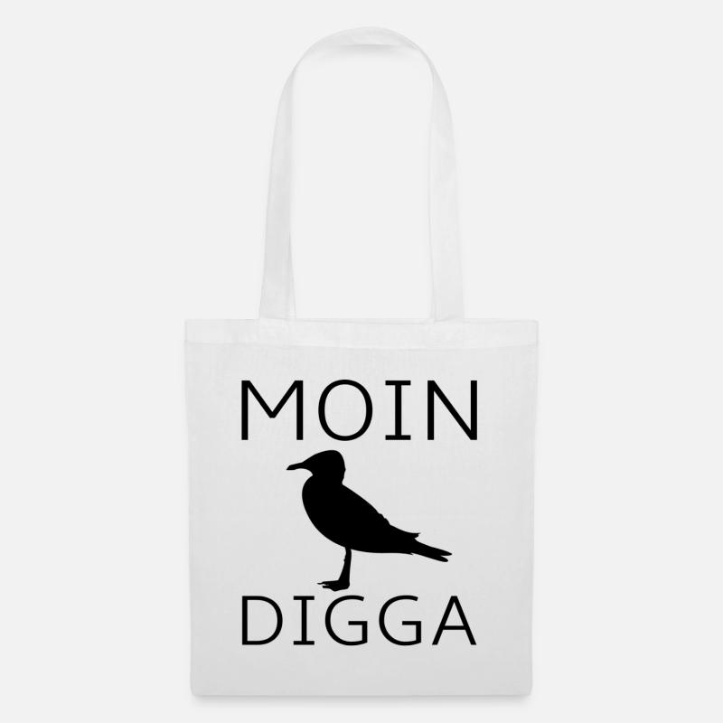 Moin Digga - Stoffbeutel - Weiß