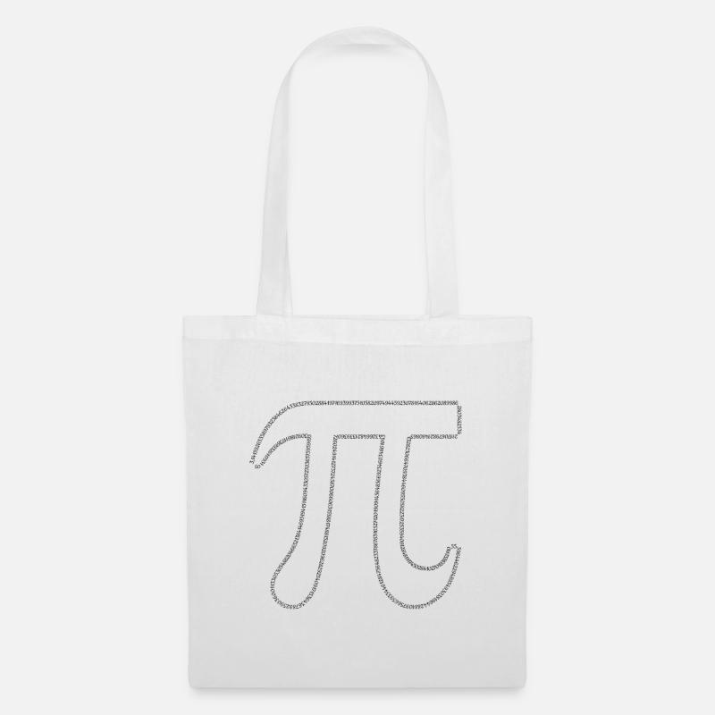 PI Symbol 3,14 Zeichen Kreiszahl Mathe Geschenk Pi - Stoffbeutel - Weiß