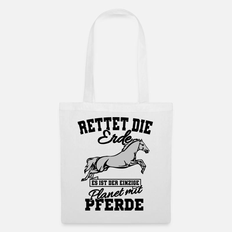 Pferdespruch Pferdesprüche Geschenkidee - Stoffbeutel - Weiß