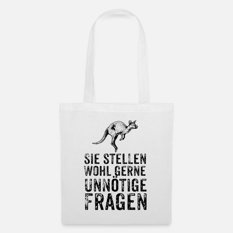 Känguru - Stoffbeutel - Weiß