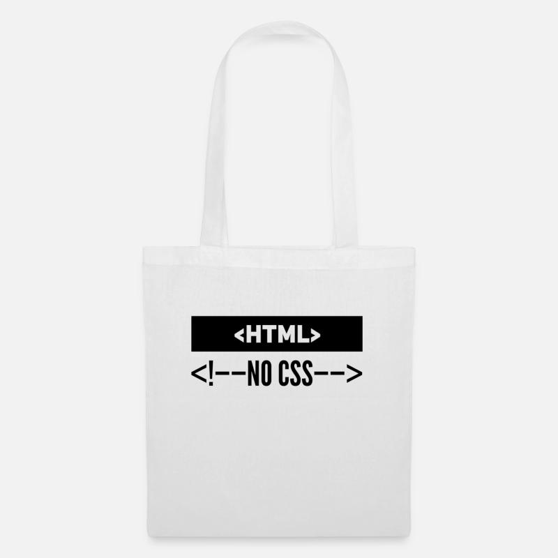 HTML Pas de CSS - Sac en tissu - blanc
