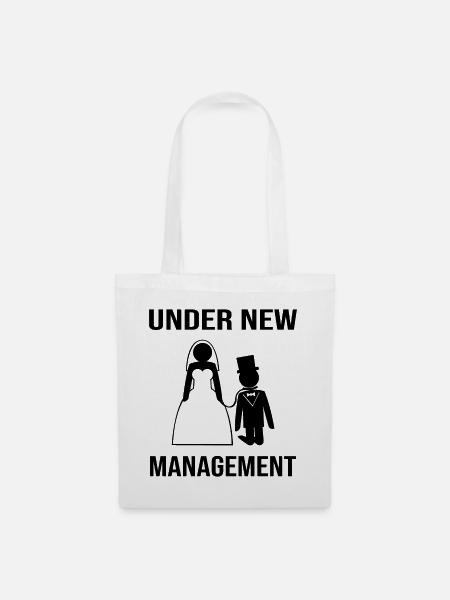 Junggeselle Neues Management - Stoffbeutel - Weiß