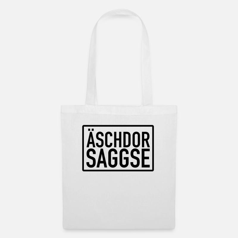 Äschdor Saggse | Echter Sachse, sächsisch, Sachsen - Stoffbeutel - Weiß