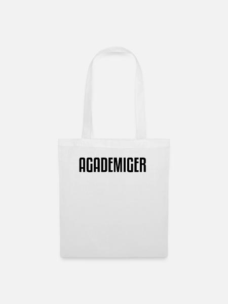 Agademiger | Akademiker Sachsen sächsisch Sachse - Stoffbeutel - Weiß